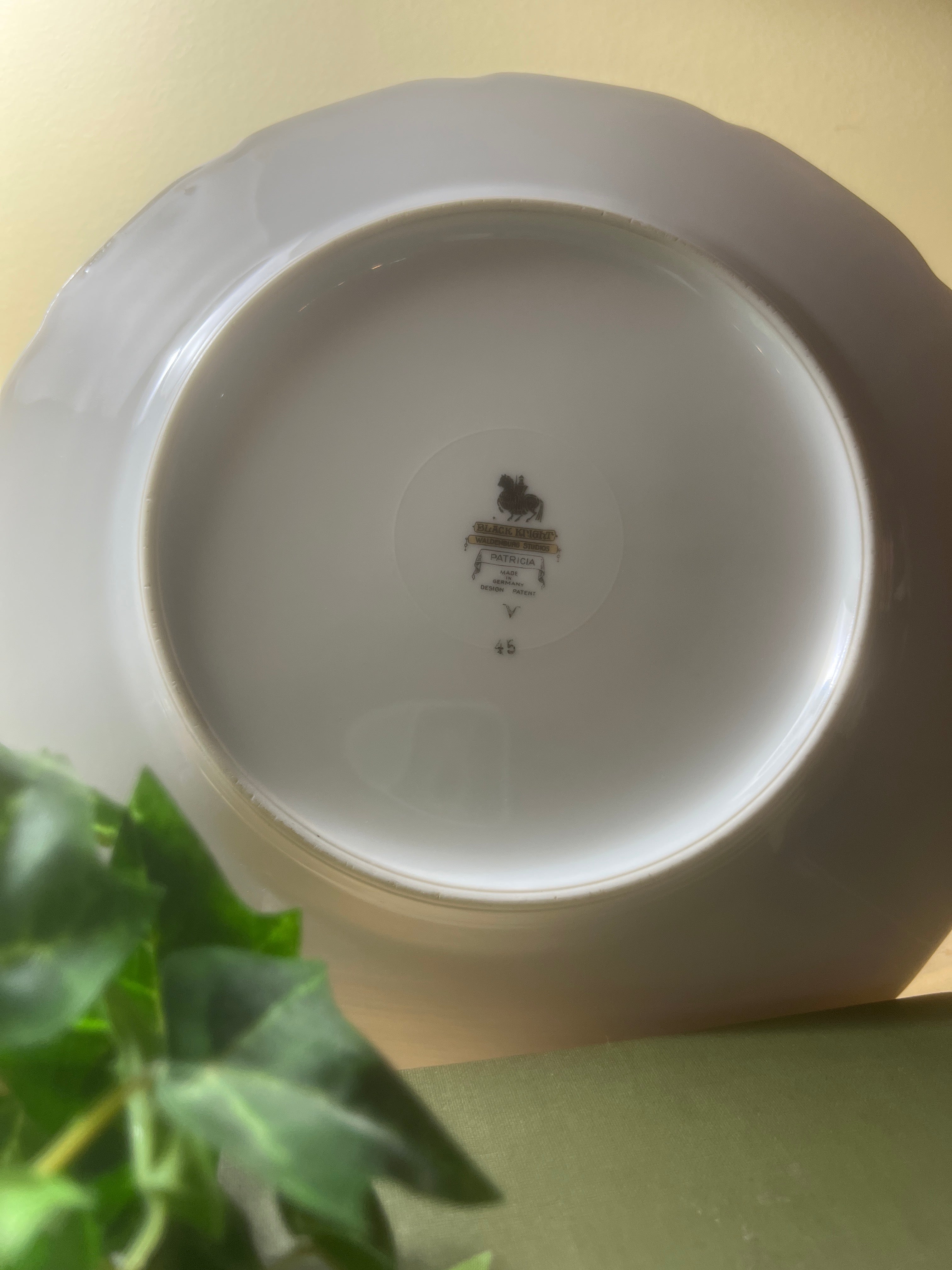 Vintage Floral Rim Soup Bowl with Gold Filigree